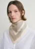 Striped monogram cotton silk scarf crème sold by Toteme