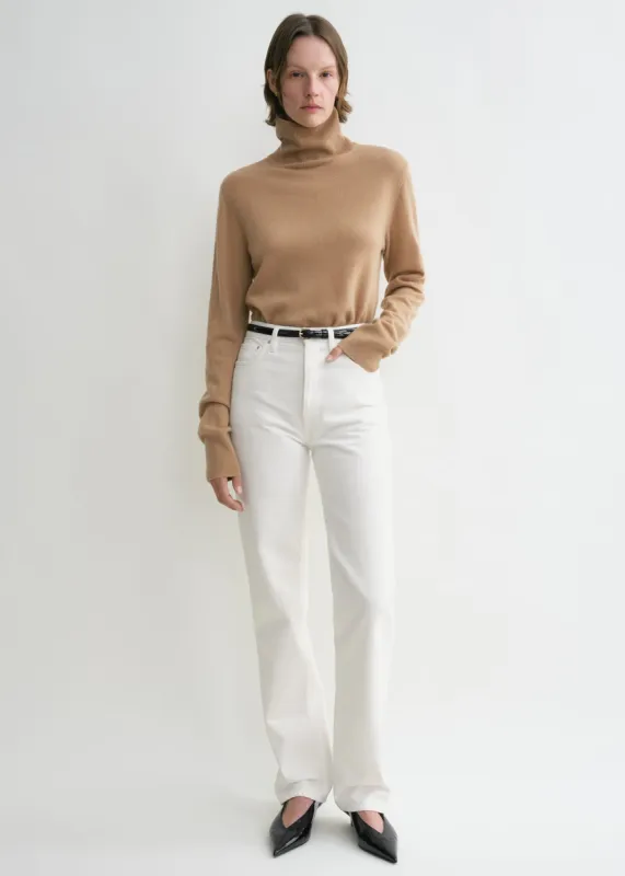 Classic cut denim full length off-white made by Toteme