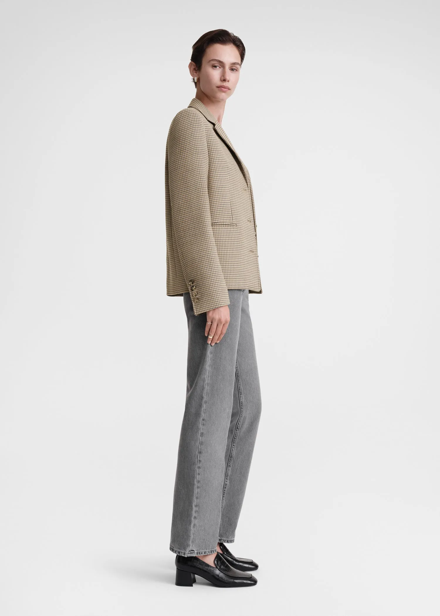 Petite houndstooth jacket biscuit sold by Toteme product image thumbnail 2