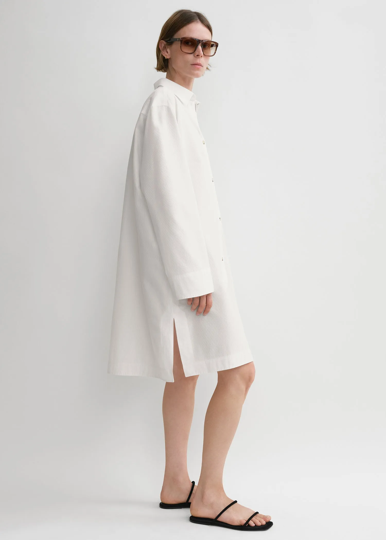 Jacquard stripe tunic shirt white sold by Toteme product image thumbnail 3