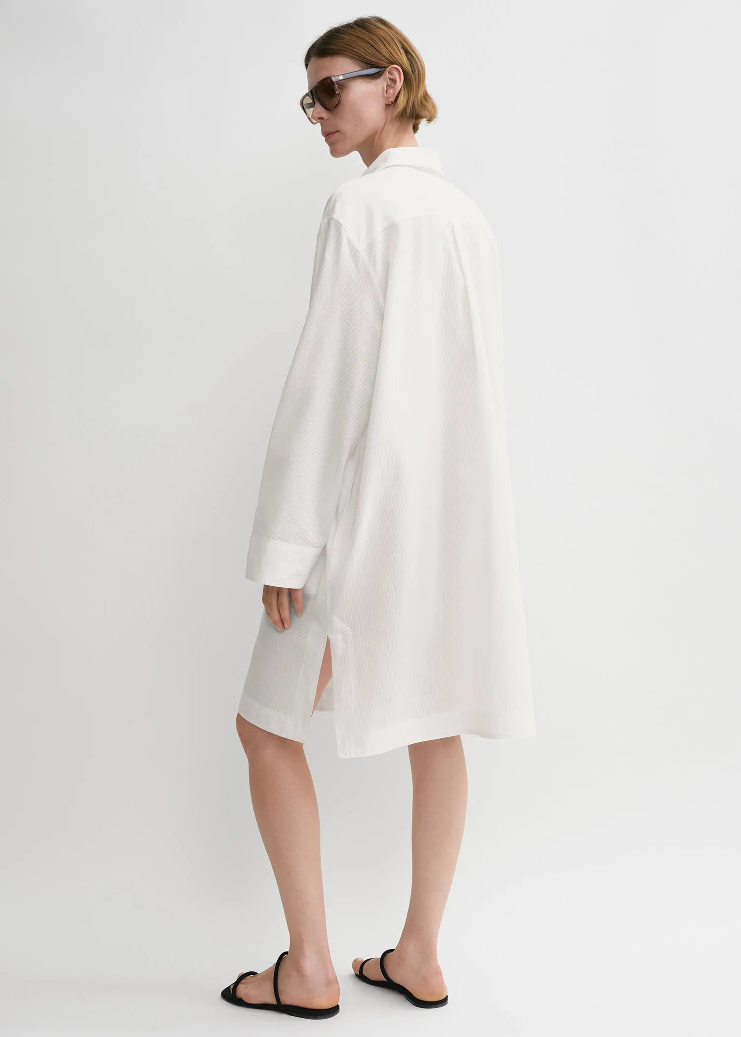 Jacquard stripe tunic shirt white sold by Toteme product image thumbnail 2