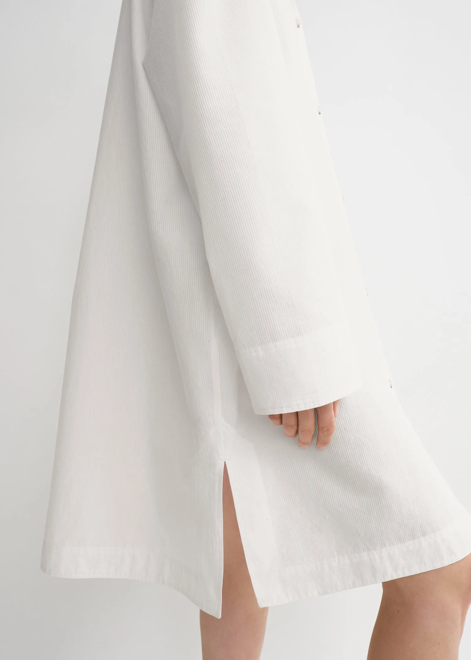 Jacquard stripe tunic shirt white sold by Toteme product image thumbnail 5