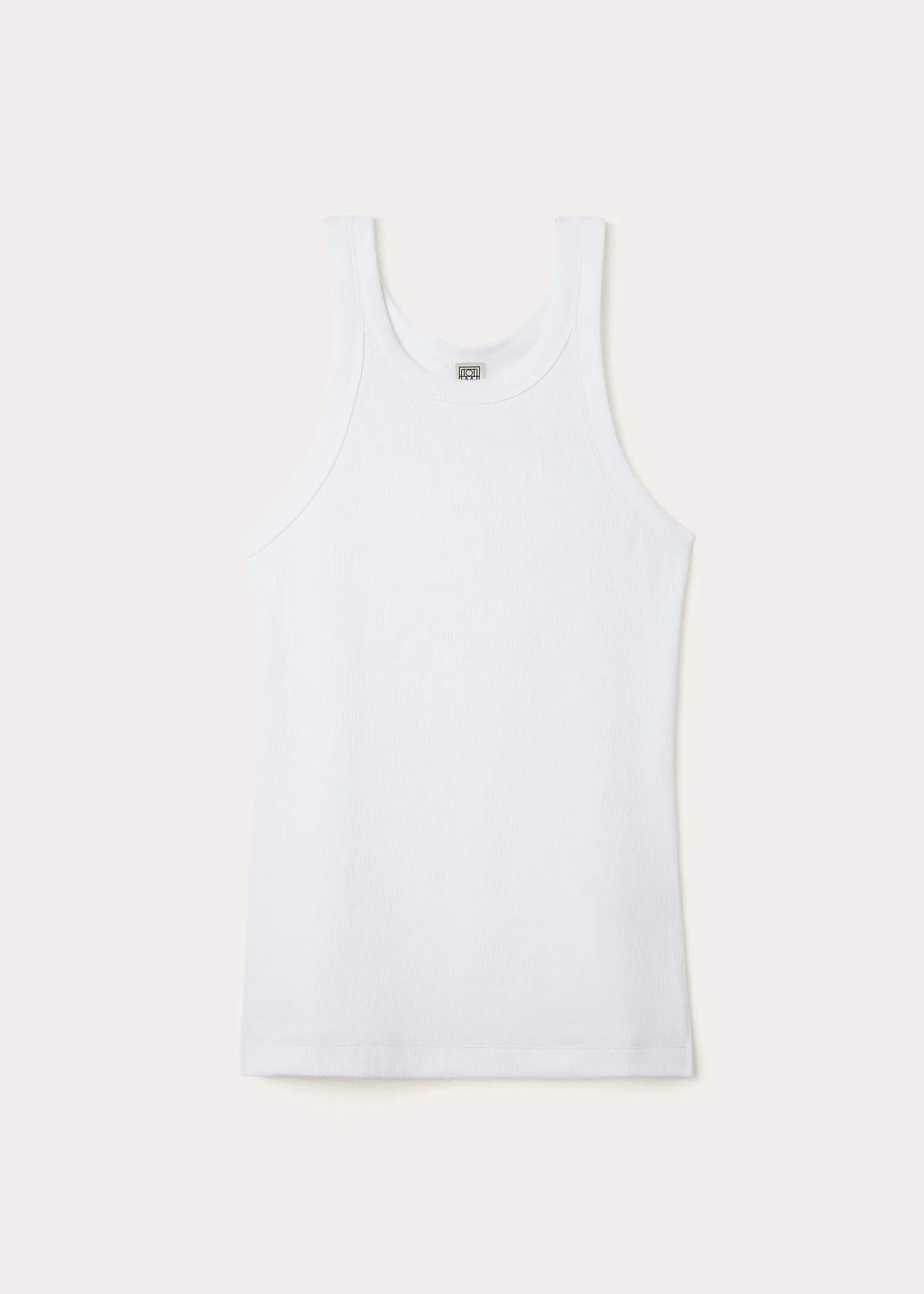 Curved rib tank white sold by Toteme product image thumbnail 5