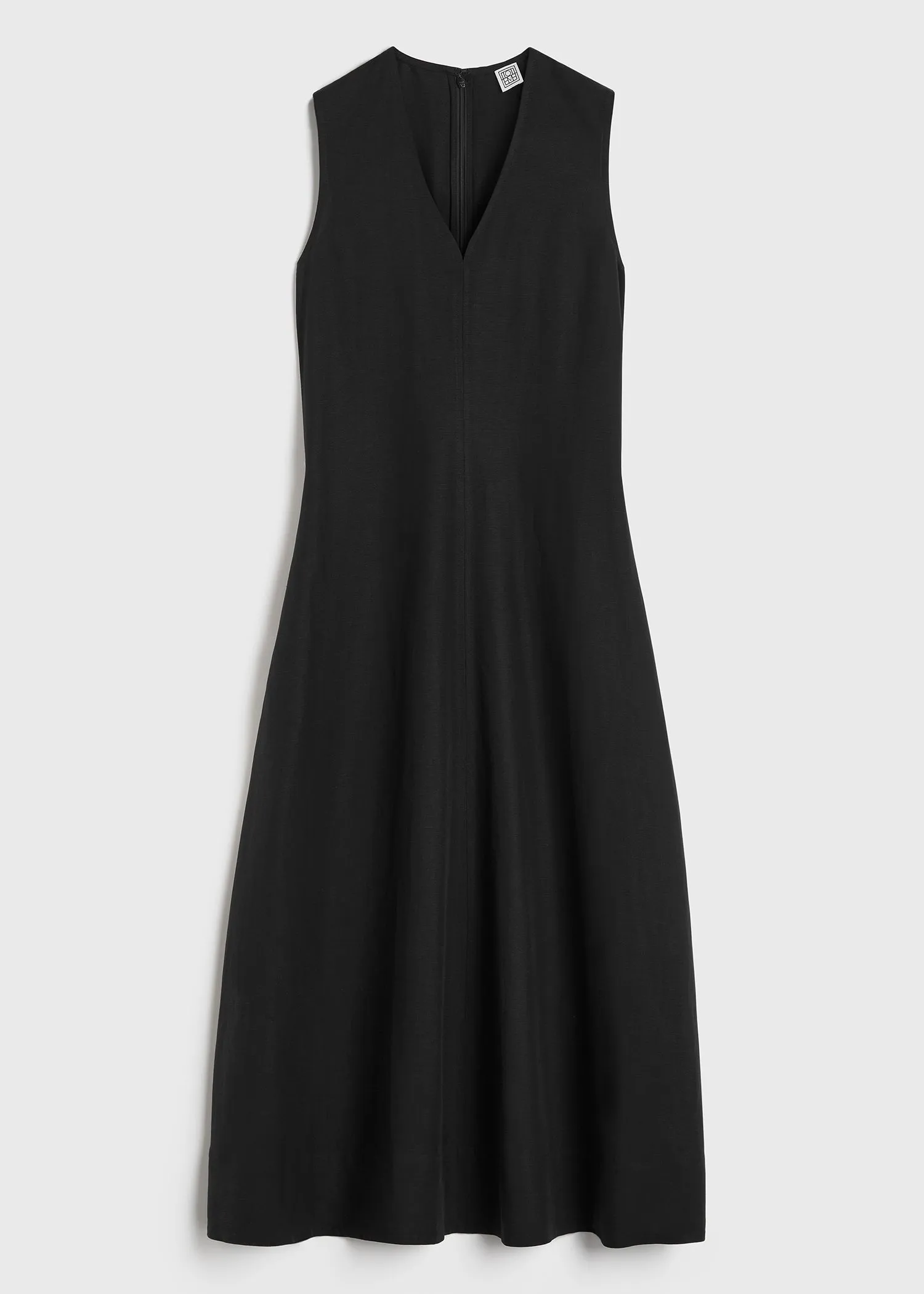 Fluid V-neck dress black sold by Toteme product image thumbnail 5