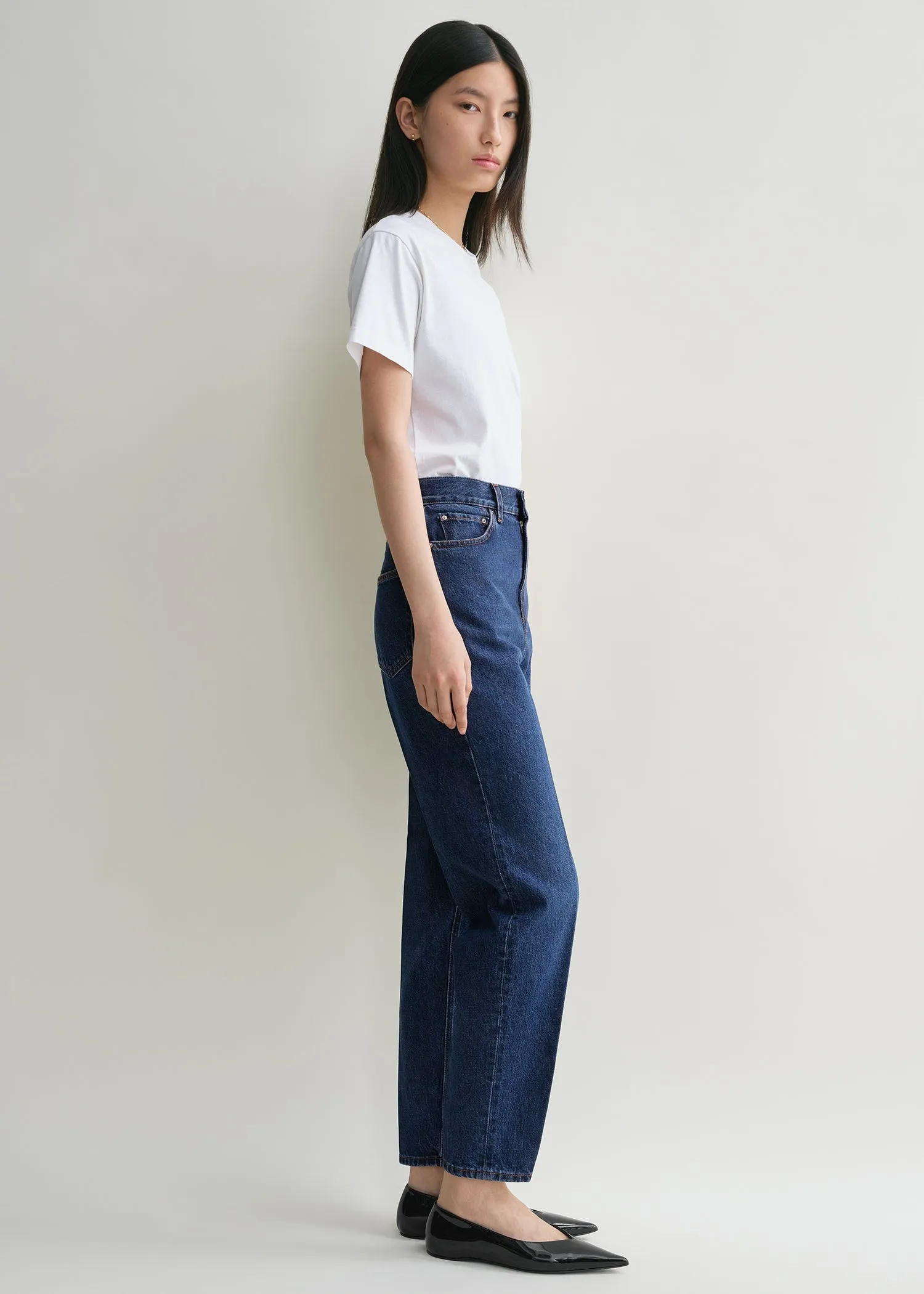 Tapered leg denim dark blue sold by Toteme product image thumbnail 2