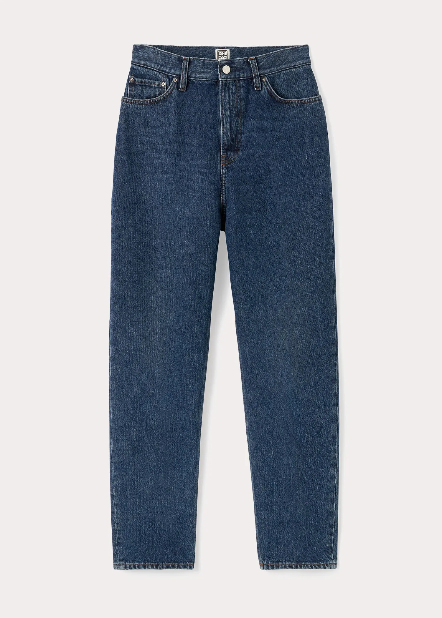 Tapered leg denim dark blue sold by Toteme product image thumbnail 5