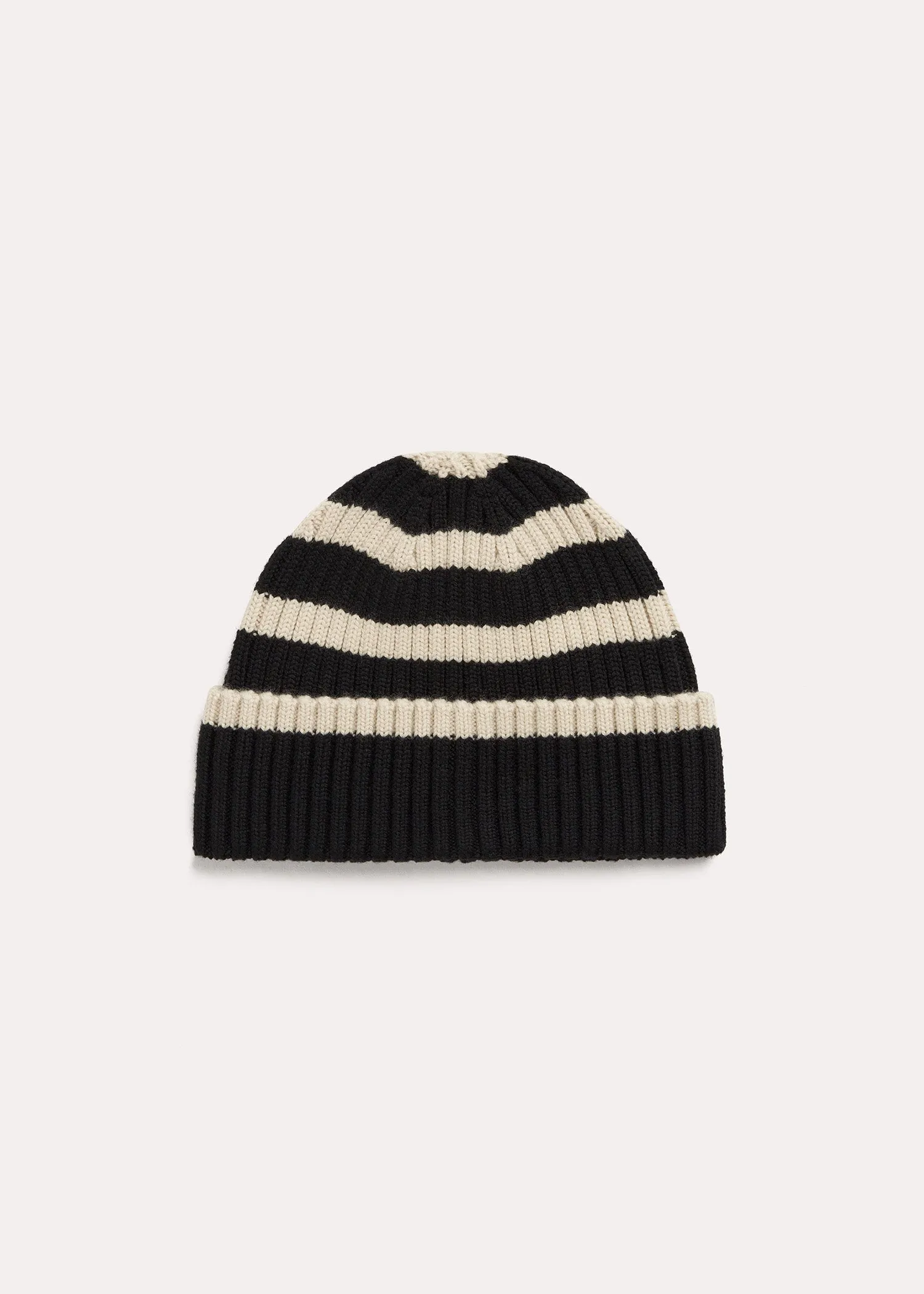 Signature stripe beanie black sold by Toteme product image thumbnail 5