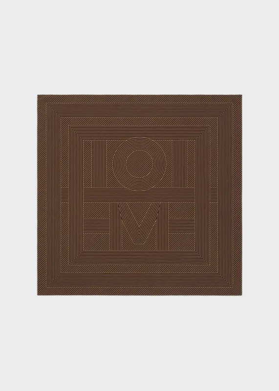 Striped monogram silk scarf dark brown sold by Toteme