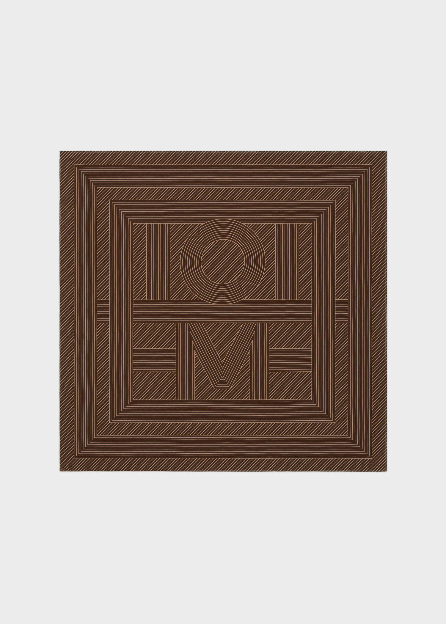 Striped monogram silk scarf dark brown sold by Toteme