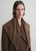 Striped monogram silk scarf dark brown sold by Toteme