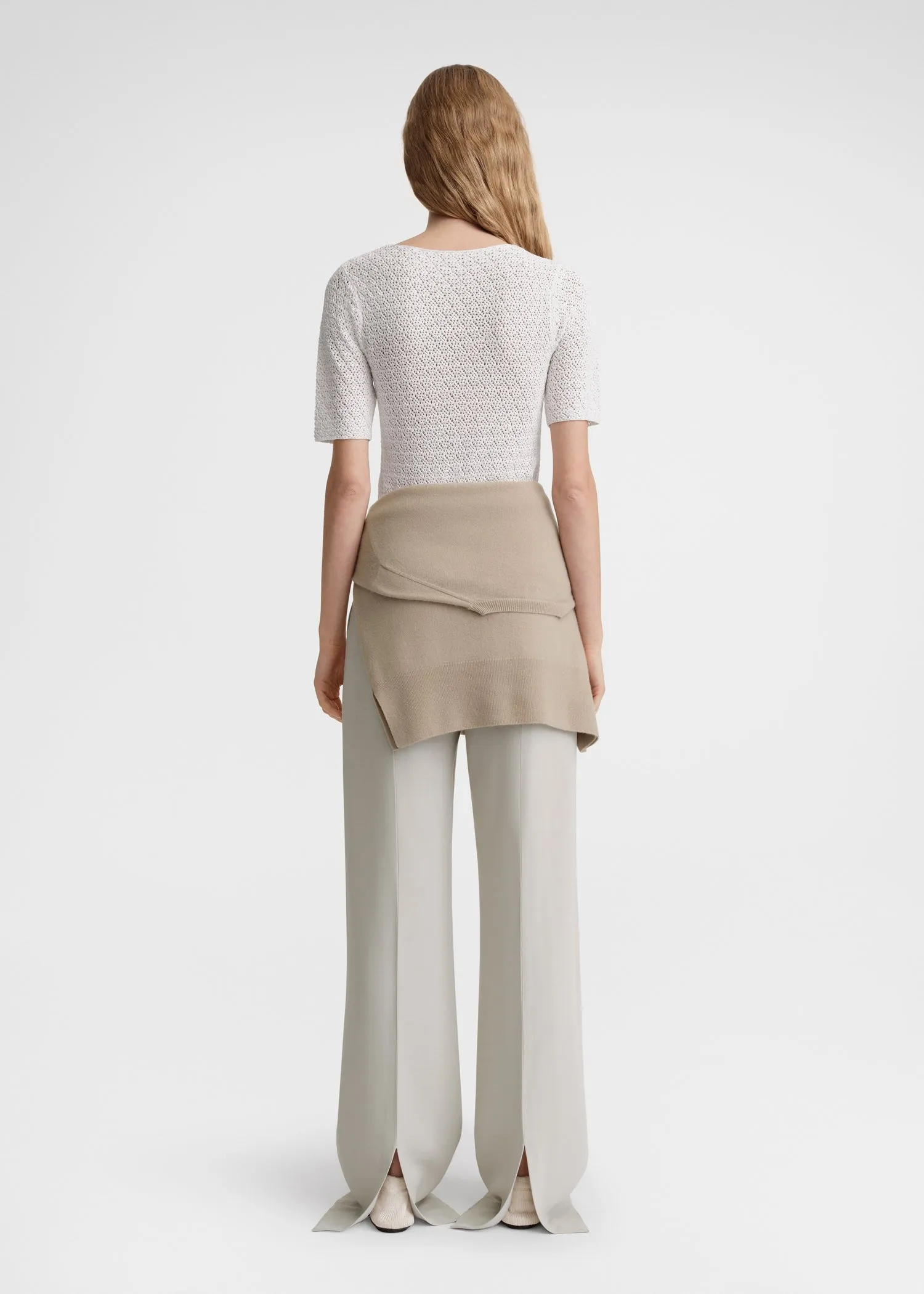 Short-sleeve crochet top off-white sold by Toteme product image thumbnail 4