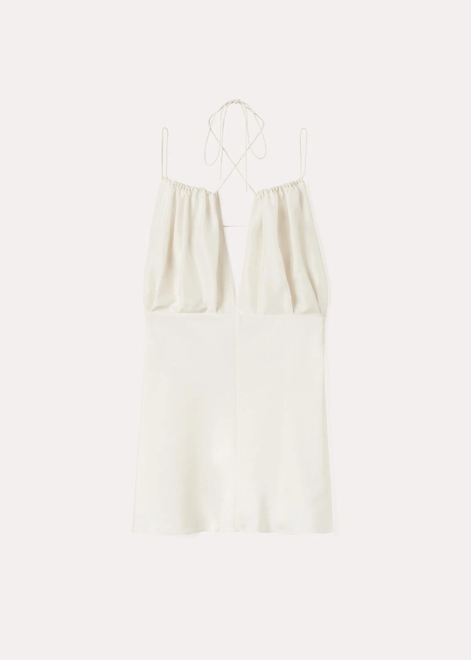 Gathered halterneck top off-white sold by Toteme product image thumbnail 5