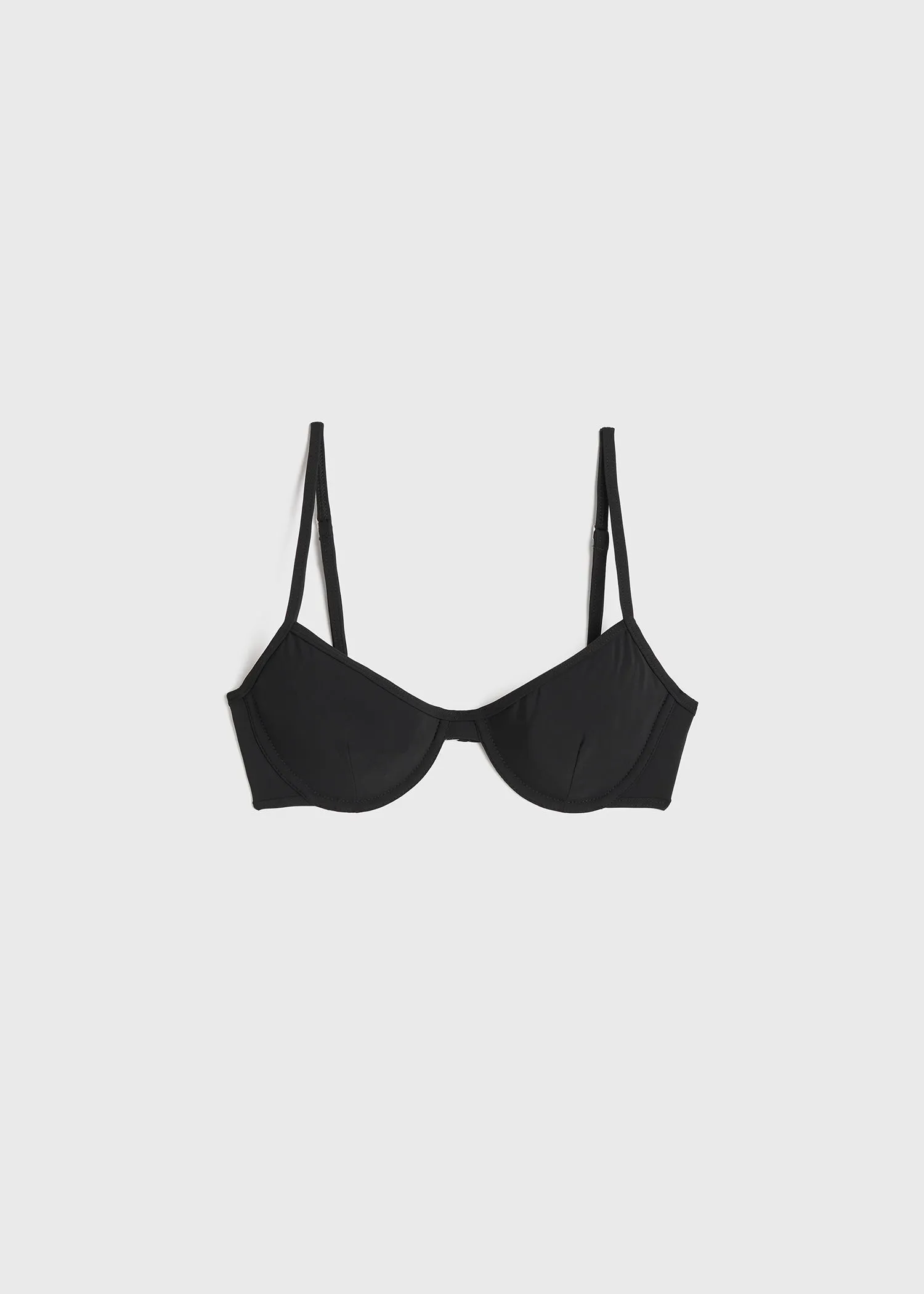 Half-cup bikini top black sold by Toteme product image thumbnail 4