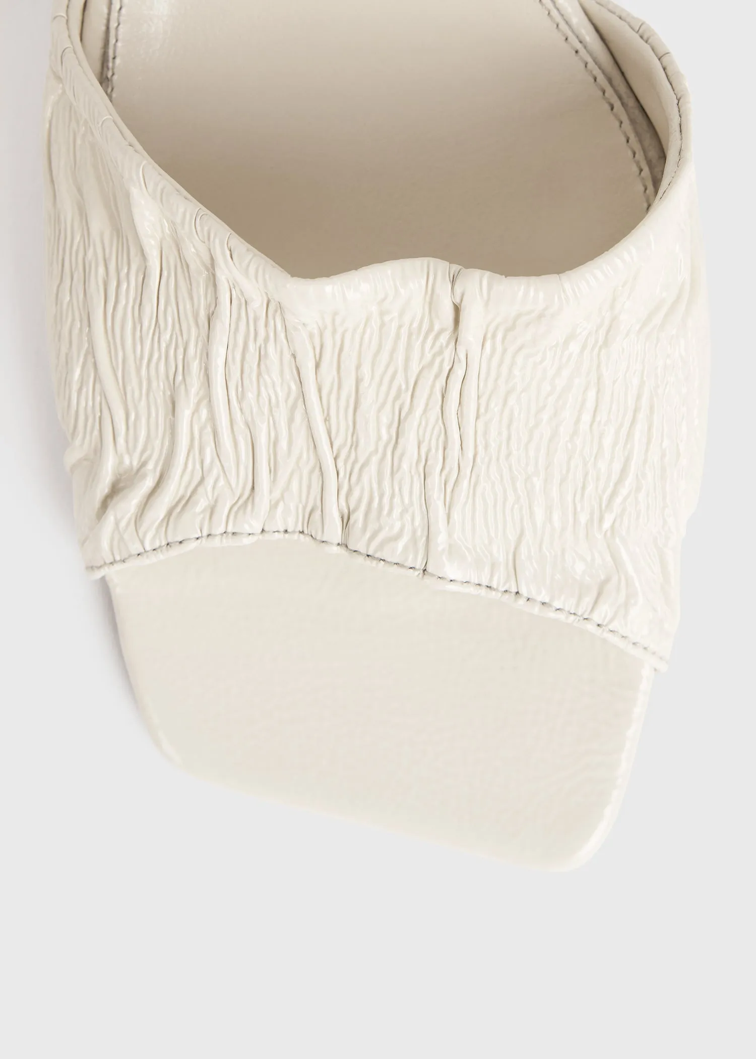 The Gathered Scoop-Heel Sandal snow sold by Toteme product image thumbnail 5