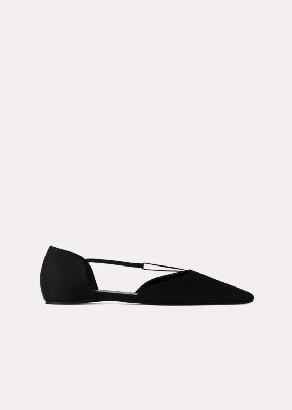 The T-Strap Flat black sold by Toteme