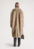 Faux-fur coat beige sold by Toteme