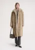 Faux-fur coat beige sold by Toteme