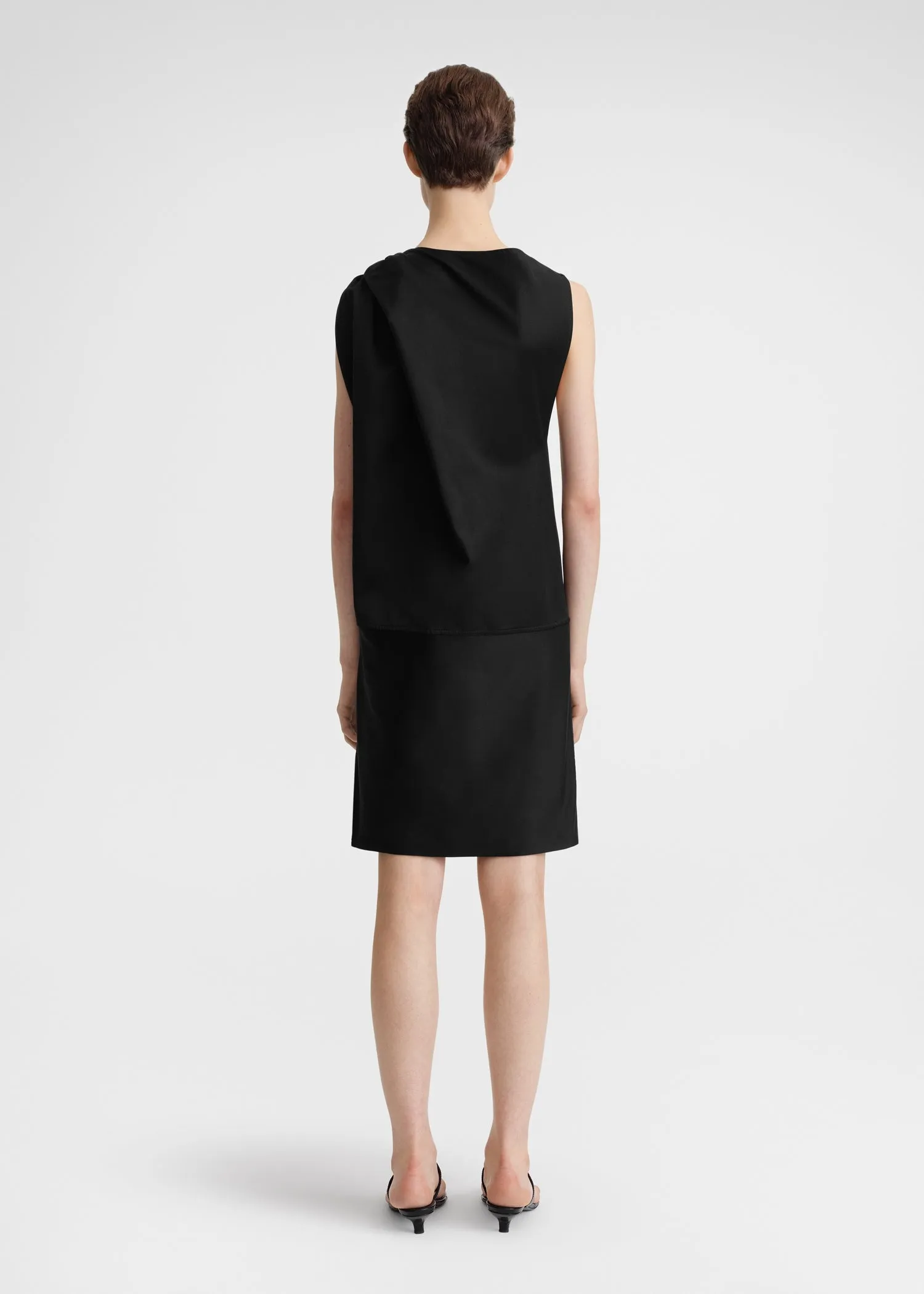 Shoulder-twist dress black sold by Toteme product image thumbnail 3