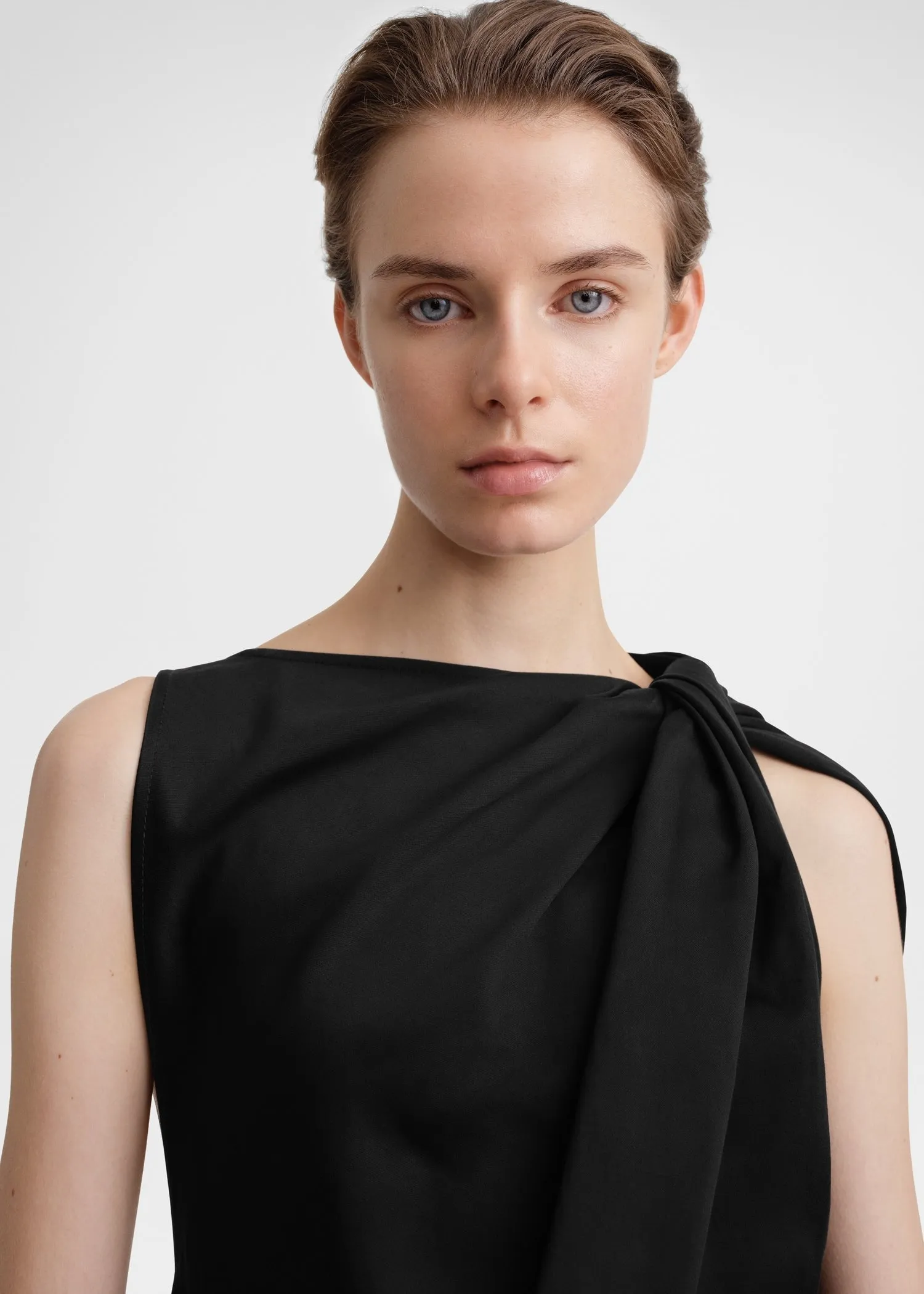 Shoulder-twist dress black sold by Toteme product image thumbnail 4