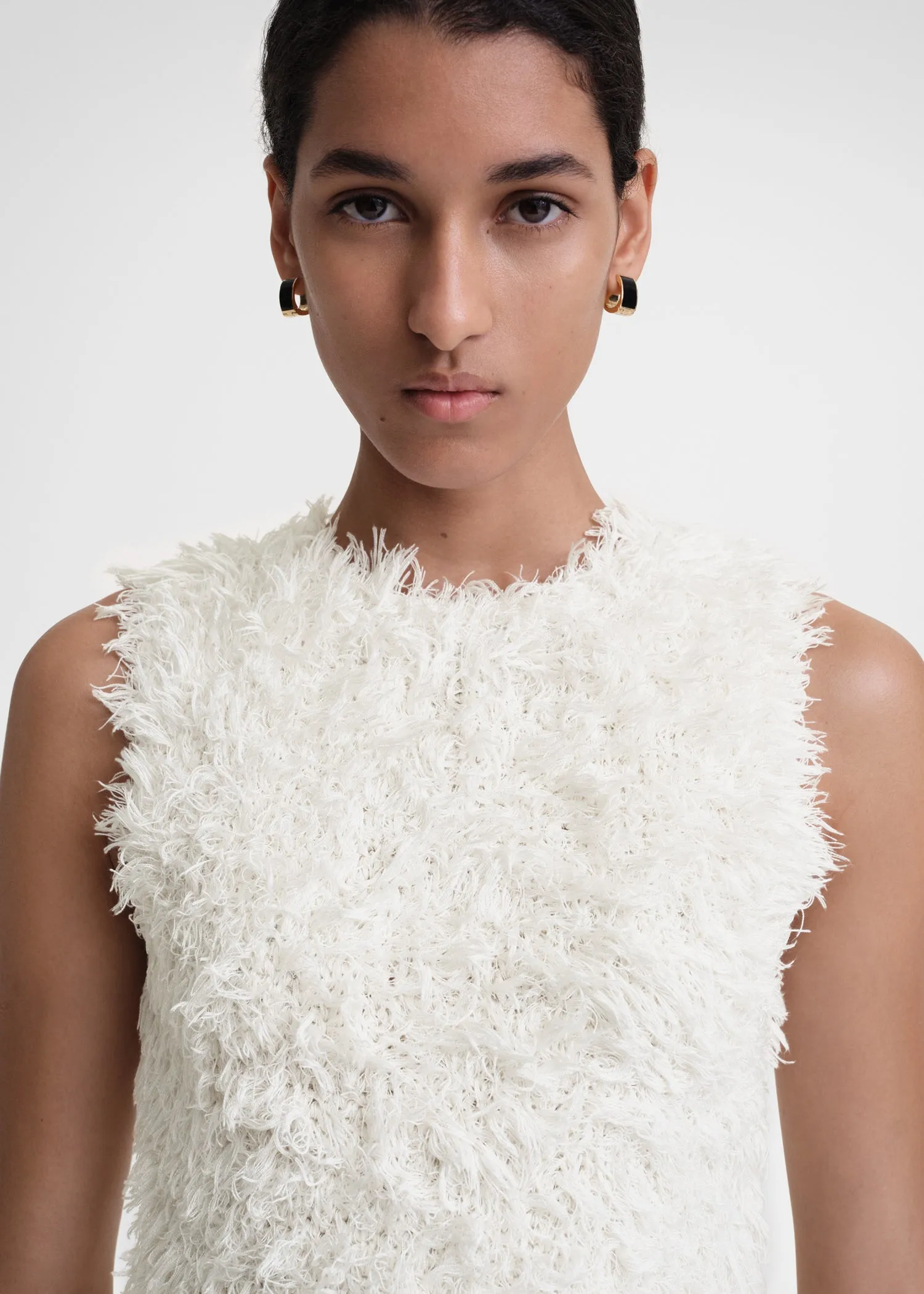 Curly mulberry silk knit white sold by Toteme product image thumbnail 4