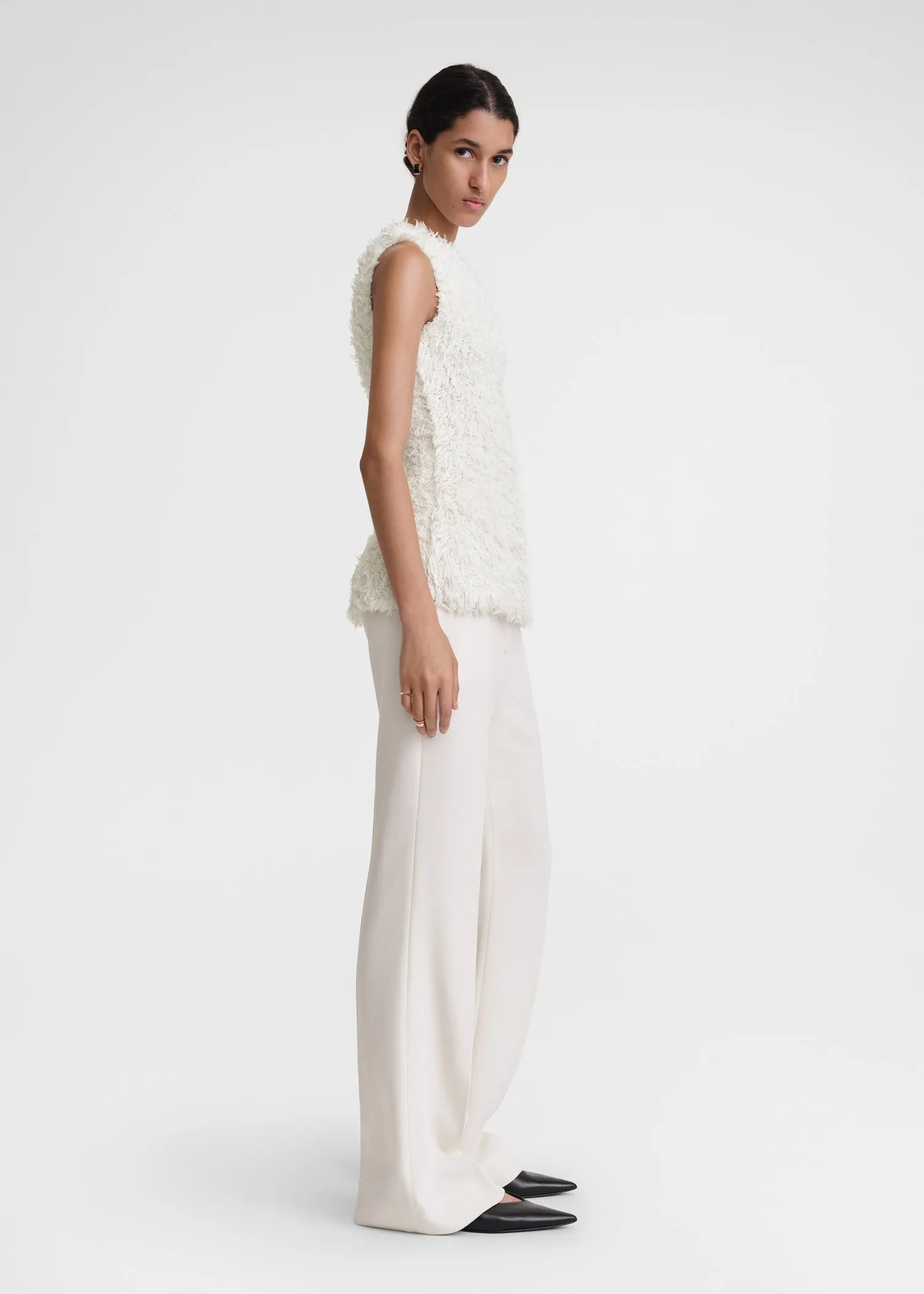 Curly mulberry silk knit white sold by Toteme product image thumbnail 2