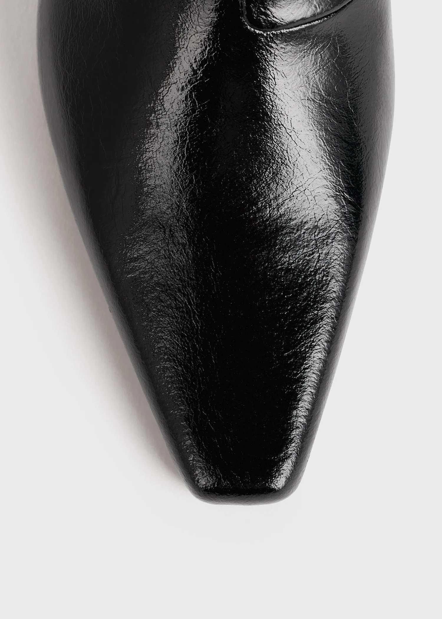 Slim patent knee-high boots black sold by Toteme product image thumbnail 4