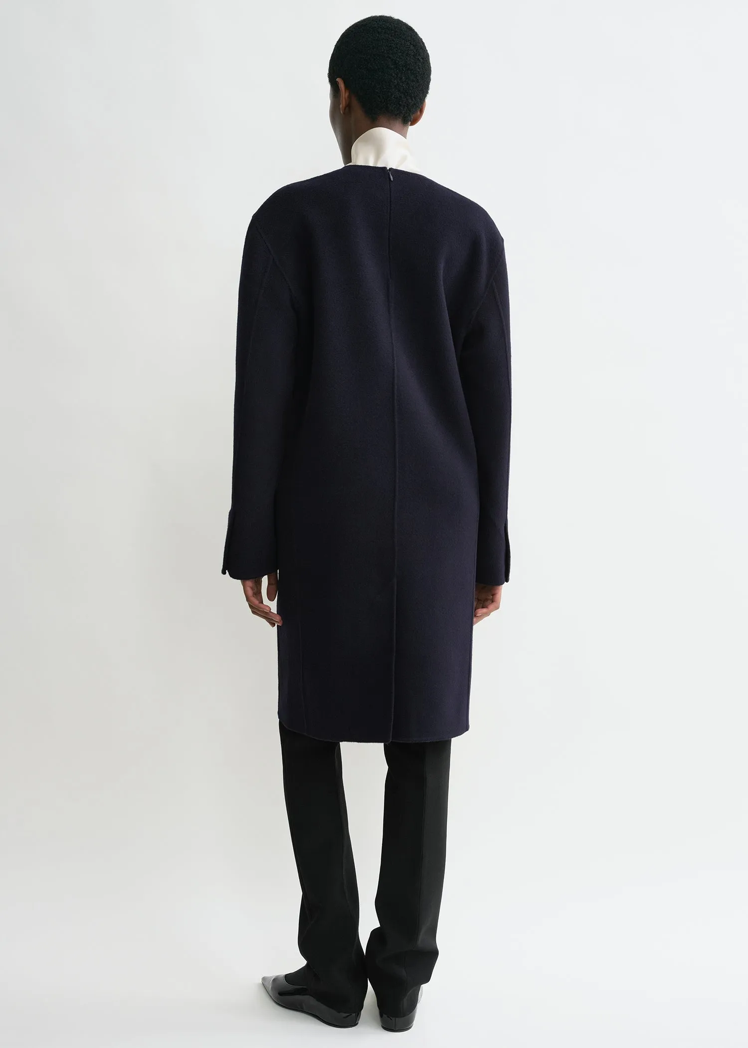 Broad doublé tunic navy sold by Toteme product image thumbnail 3