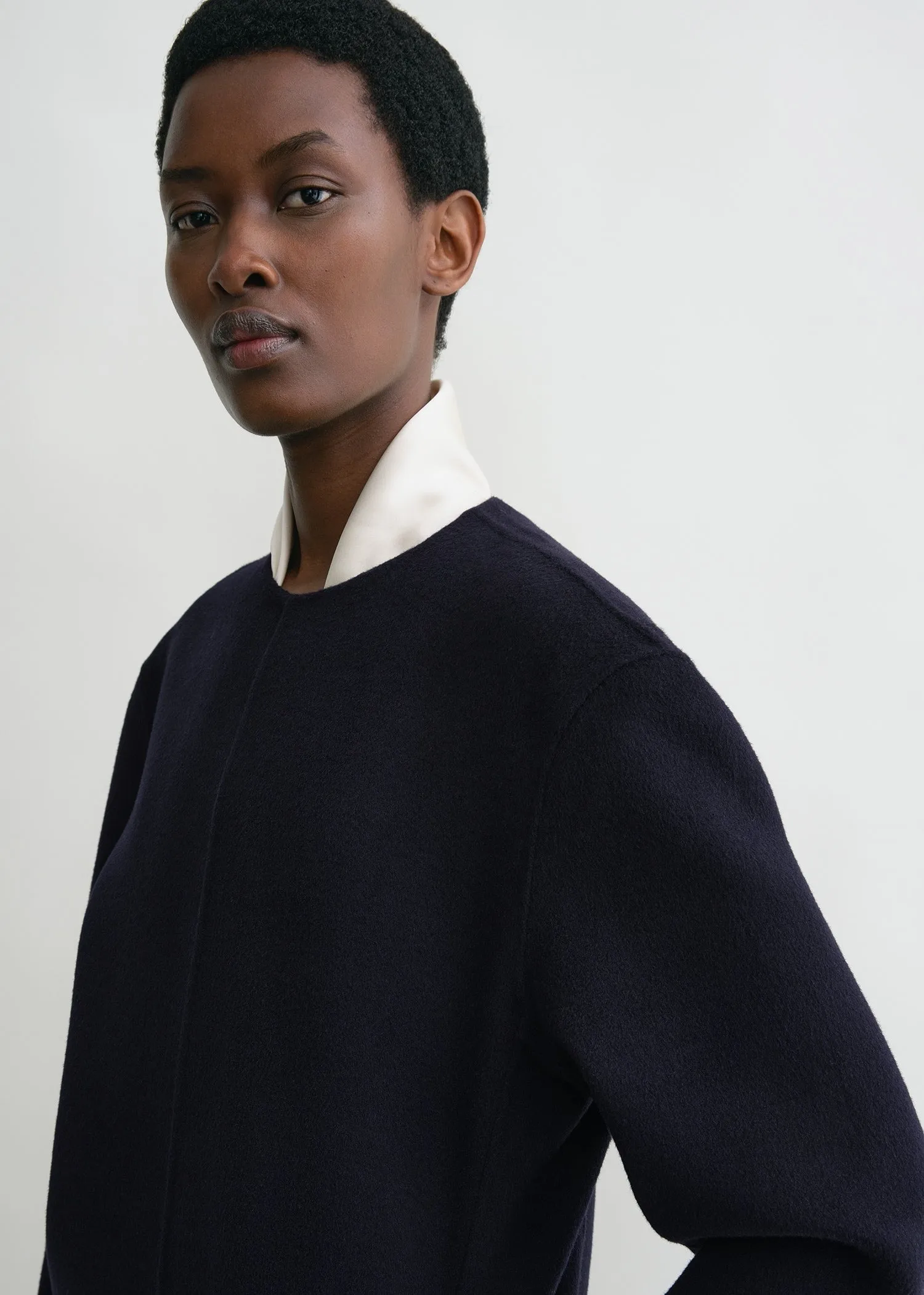 Broad doublé tunic navy sold by Toteme product image thumbnail 4