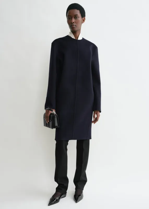 Broad doublé tunic navy sold by Toteme