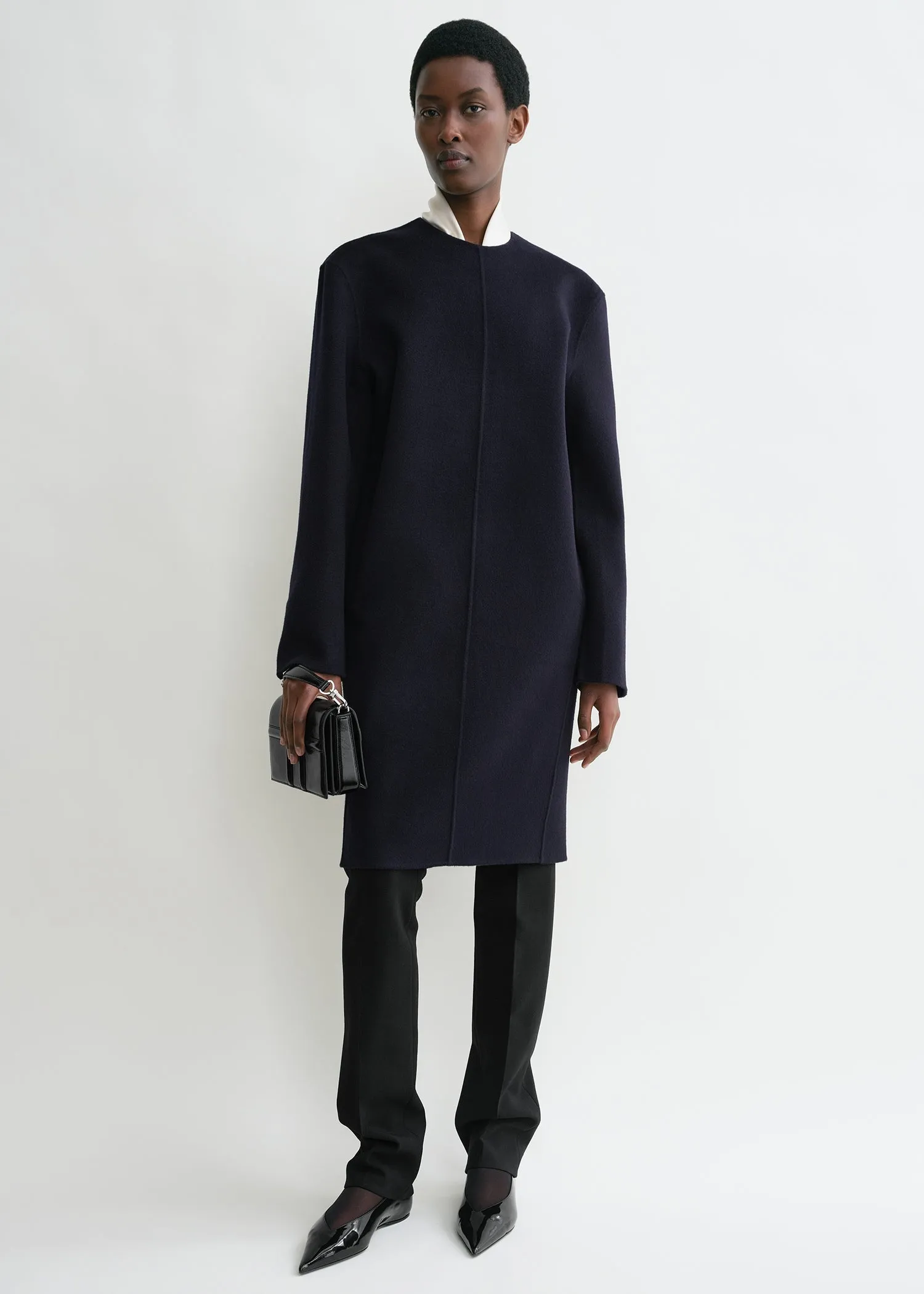 Broad doublé tunic navy sold by Toteme