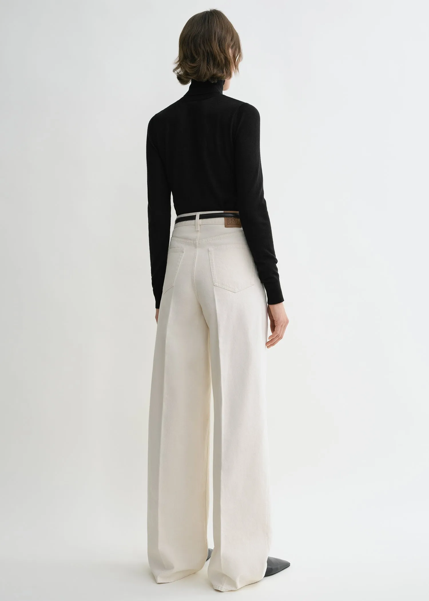 Wide leg denim ecru sold by Toteme product image thumbnail 3