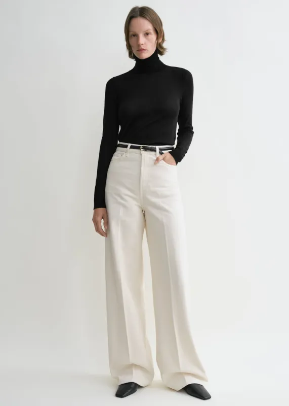 Wide leg denim ecru sold by Toteme