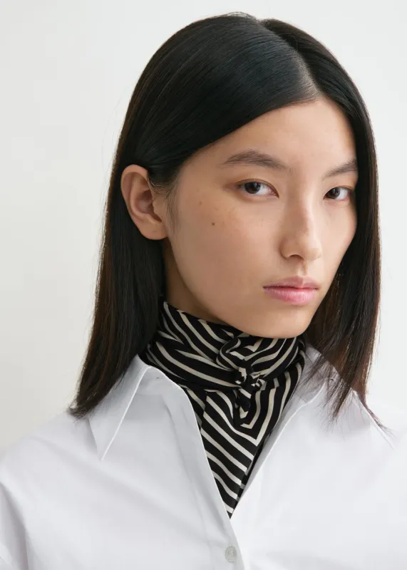 Signature monogram silk scarf black sold by Toteme