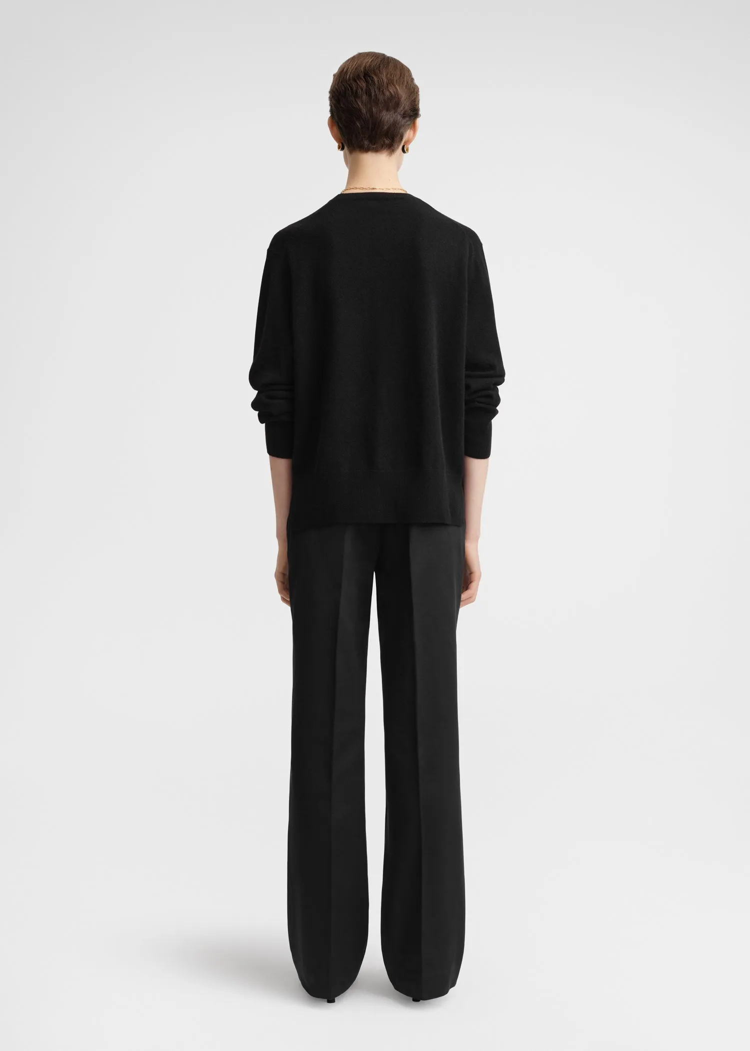 Crew-neck cashmere knit black sold by Toteme product image thumbnail 3