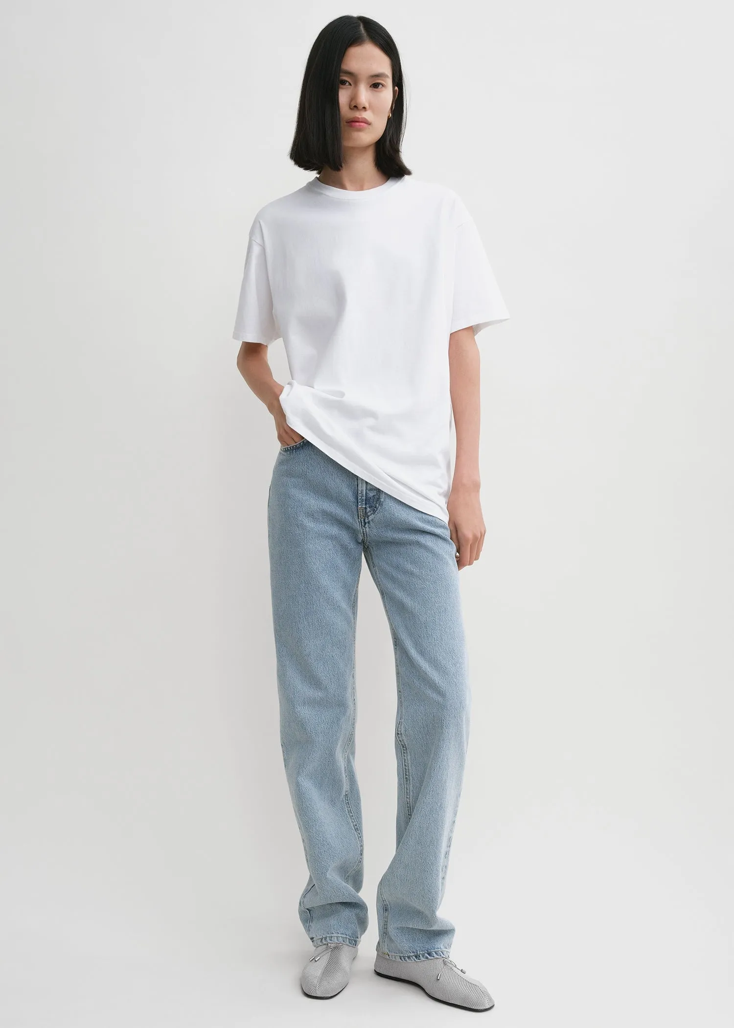 Straight cotton tee off-white sold by Toteme