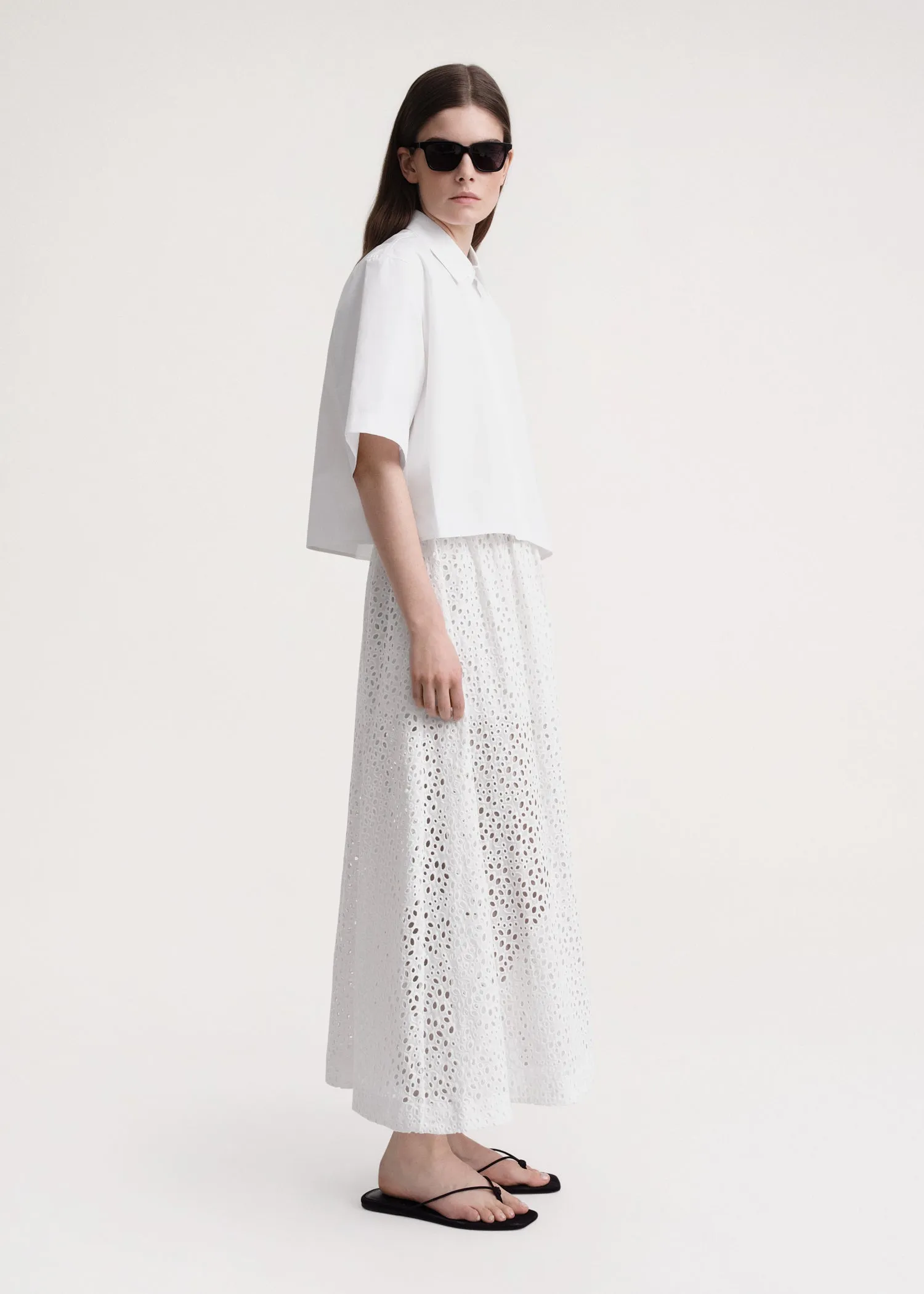 Broderie anglaise skirt white sold by Toteme product image thumbnail 2