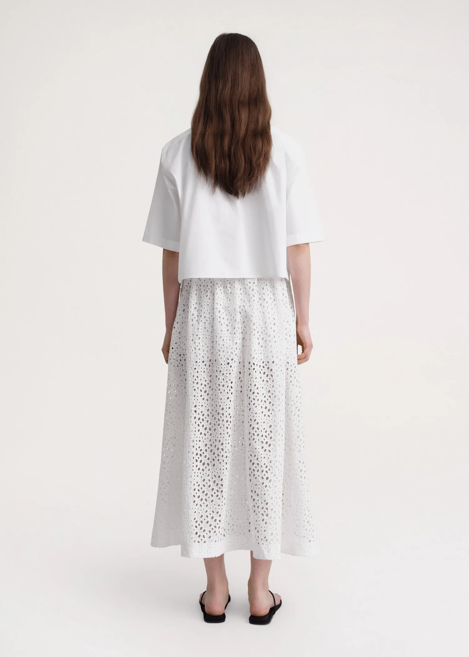 Broderie anglaise skirt white sold by Toteme product image thumbnail 3