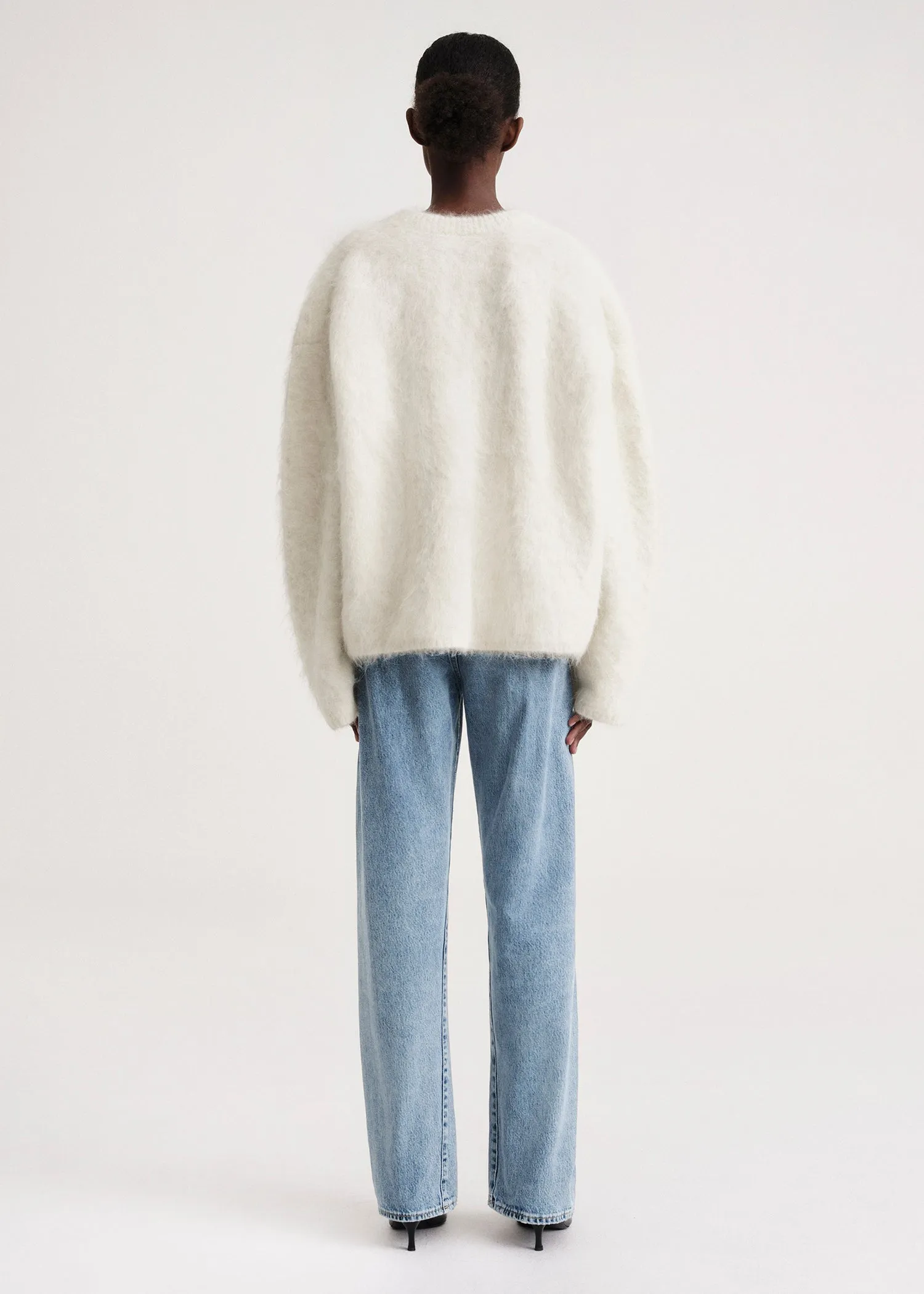 Boxy alpaca knit macadamia sold by Toteme product image thumbnail 2