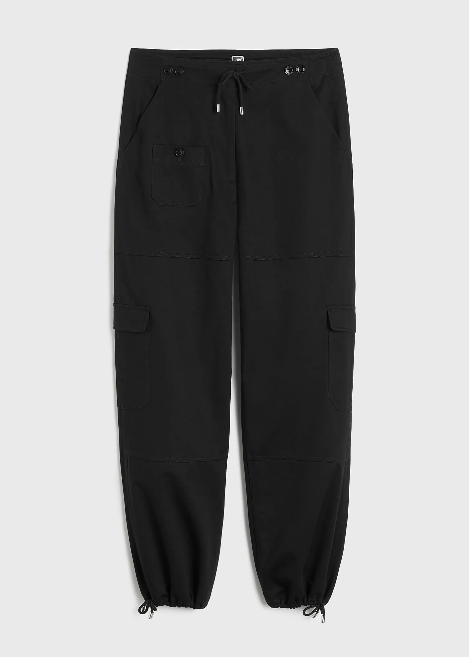 Cotton cargo trousers black sold by Toteme product image thumbnail 5