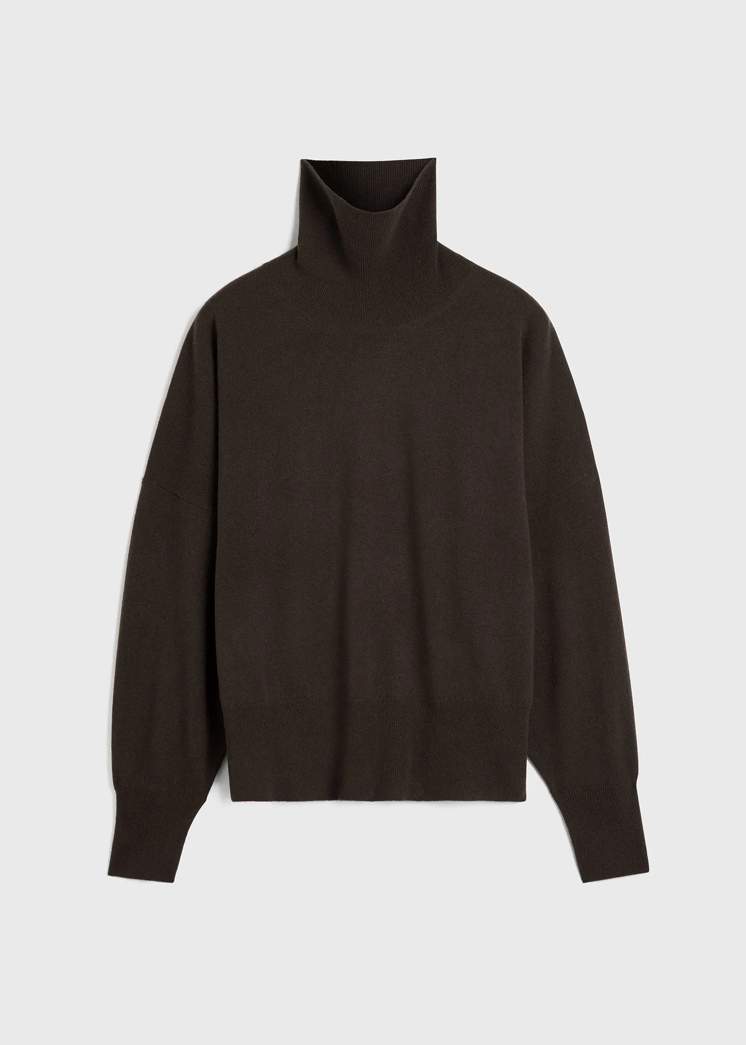 Cashmere turtleneck dark brown sold by Toteme product image thumbnail 5
