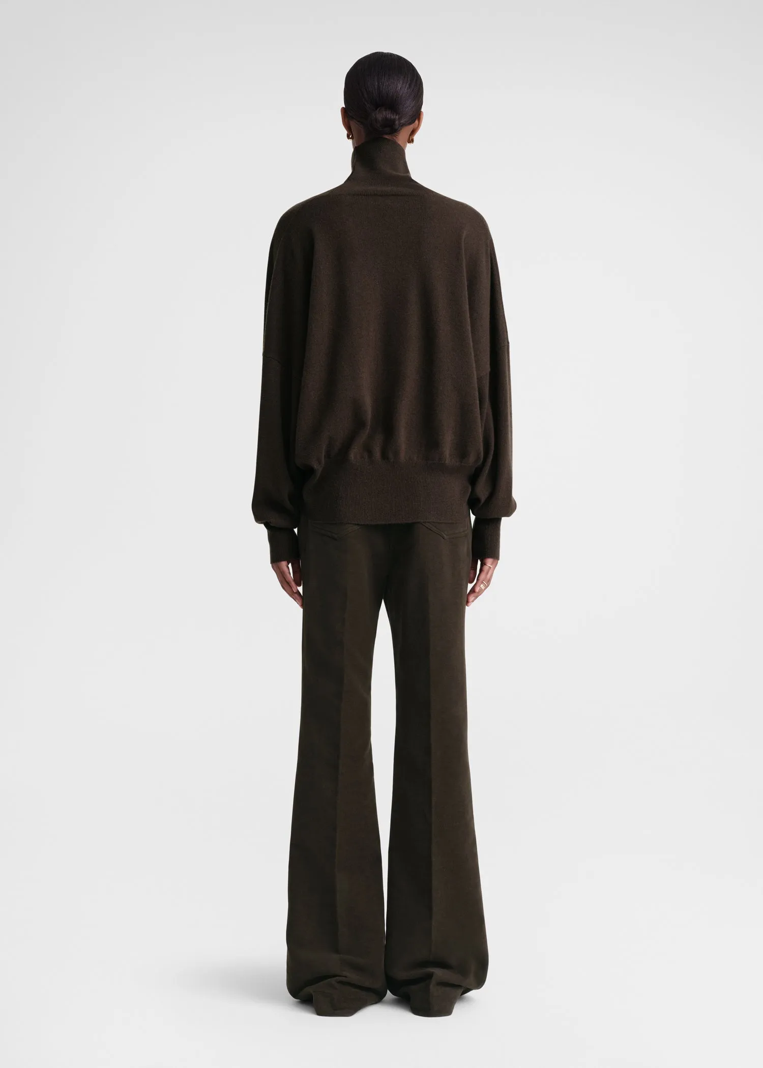 Cashmere turtleneck dark brown sold by Toteme product image thumbnail 3