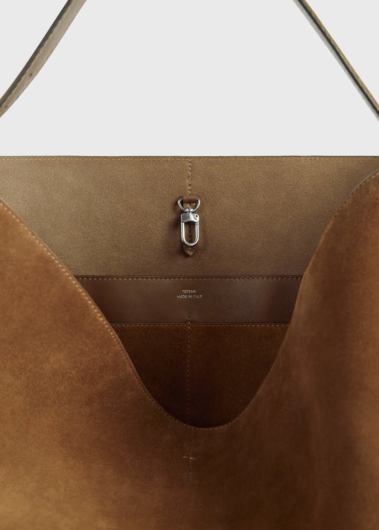 Belted suede tote tan sold by Toteme product image thumbnail 5