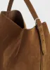 Belted suede tote tan sold by Toteme