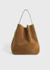 Belted suede tote tan sold by Toteme