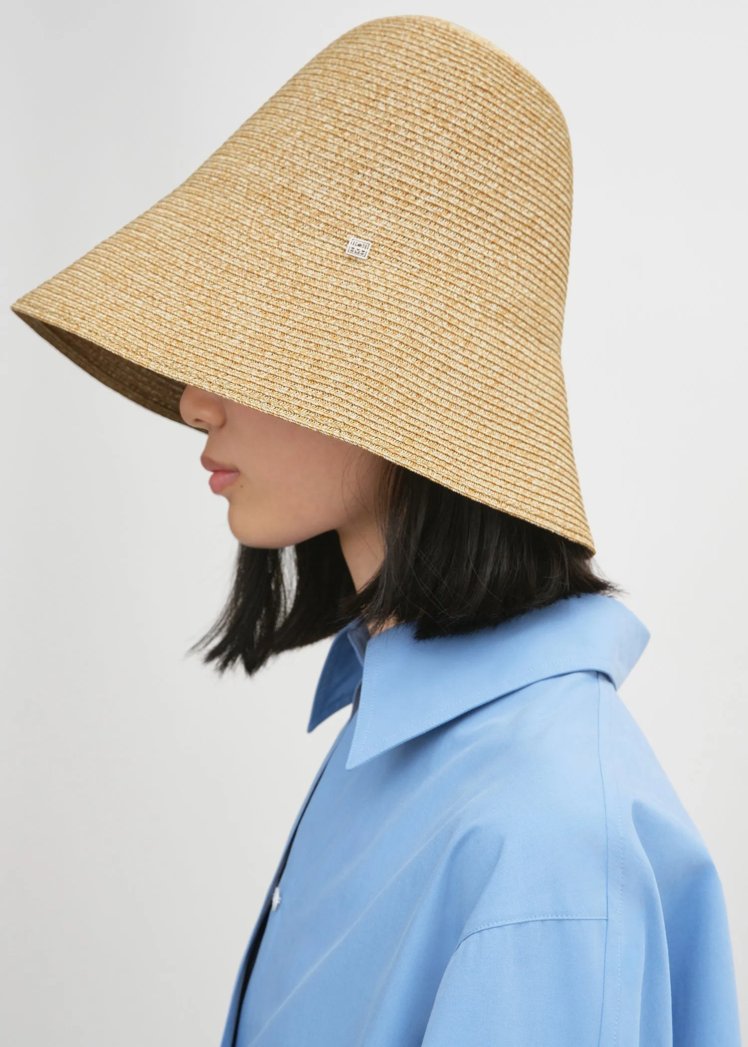 Woven paper straw hat crème sold by Toteme product image thumbnail 3