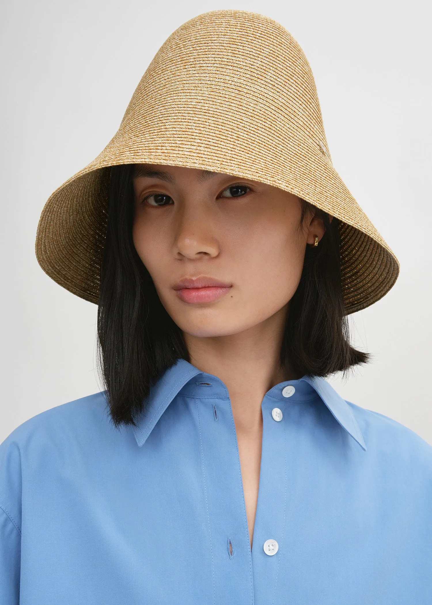 Woven paper straw hat crème sold by Toteme product image thumbnail 2