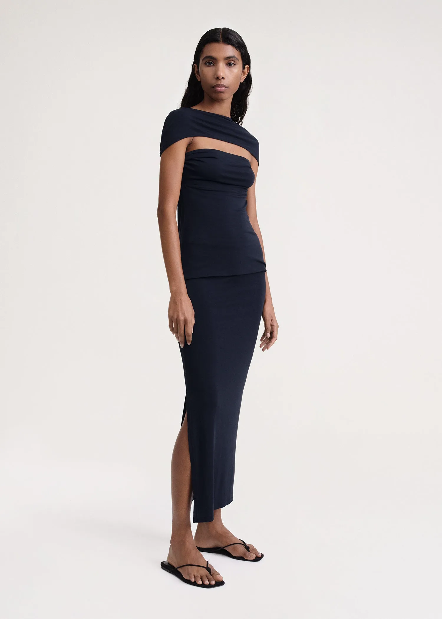 Slip-through top dark navy sold by Toteme product image thumbnail 2