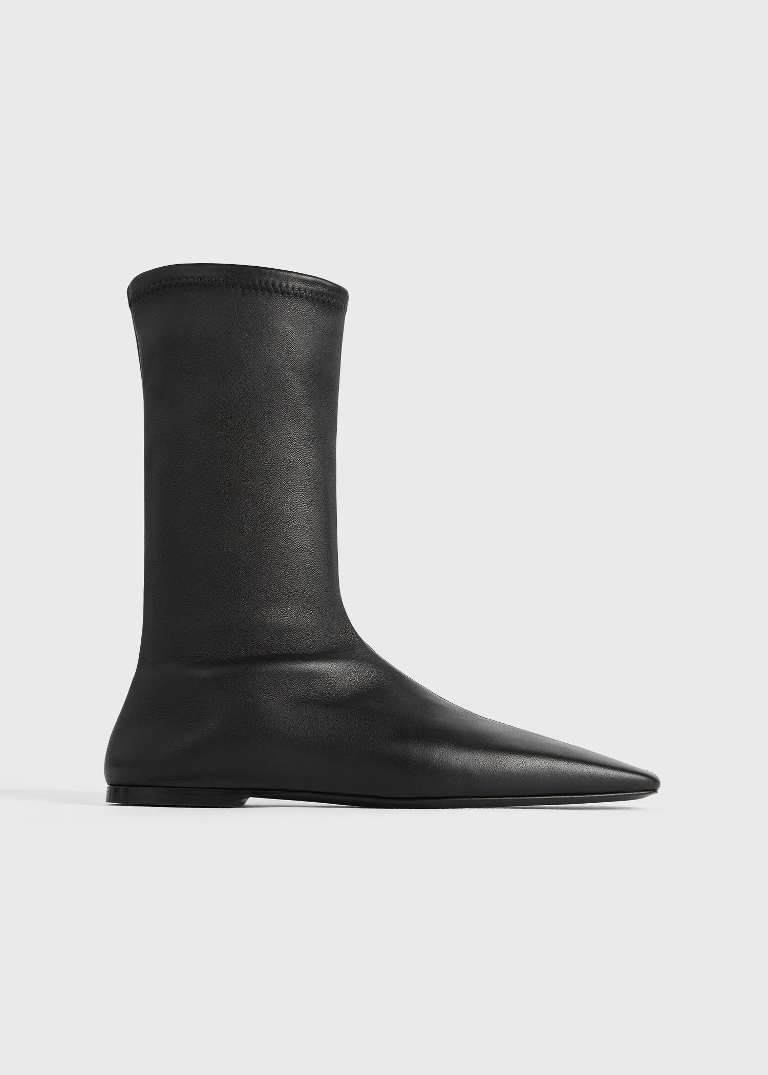 Leather sock boots black sold by Toteme