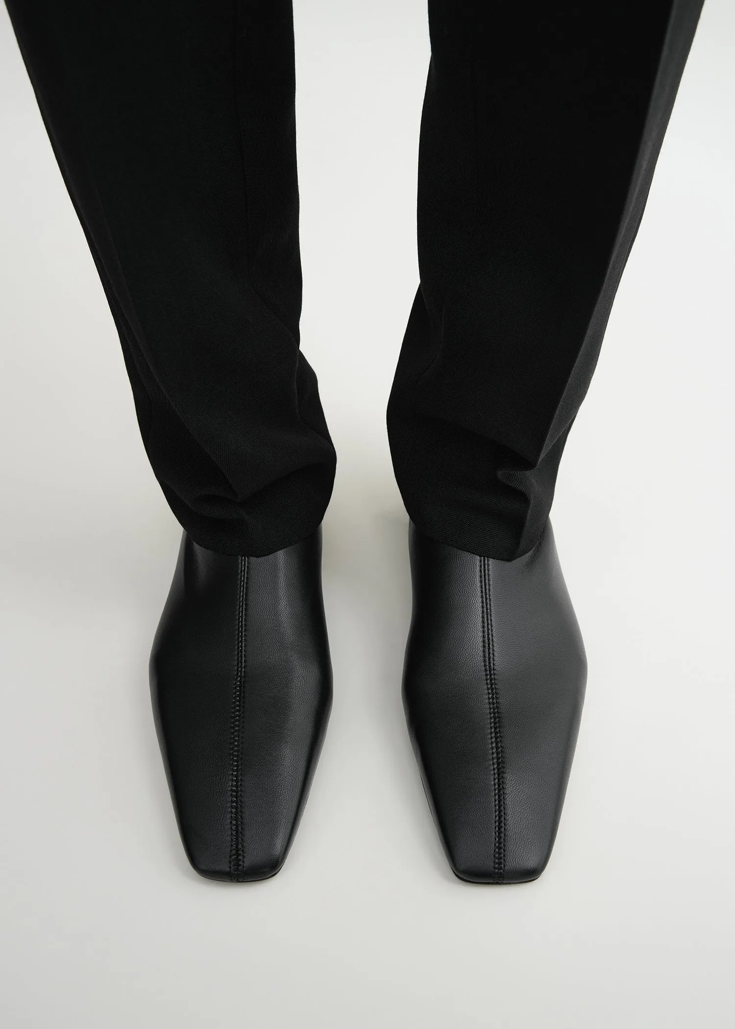 Leather sock boots black sold by Toteme product image thumbnail 2