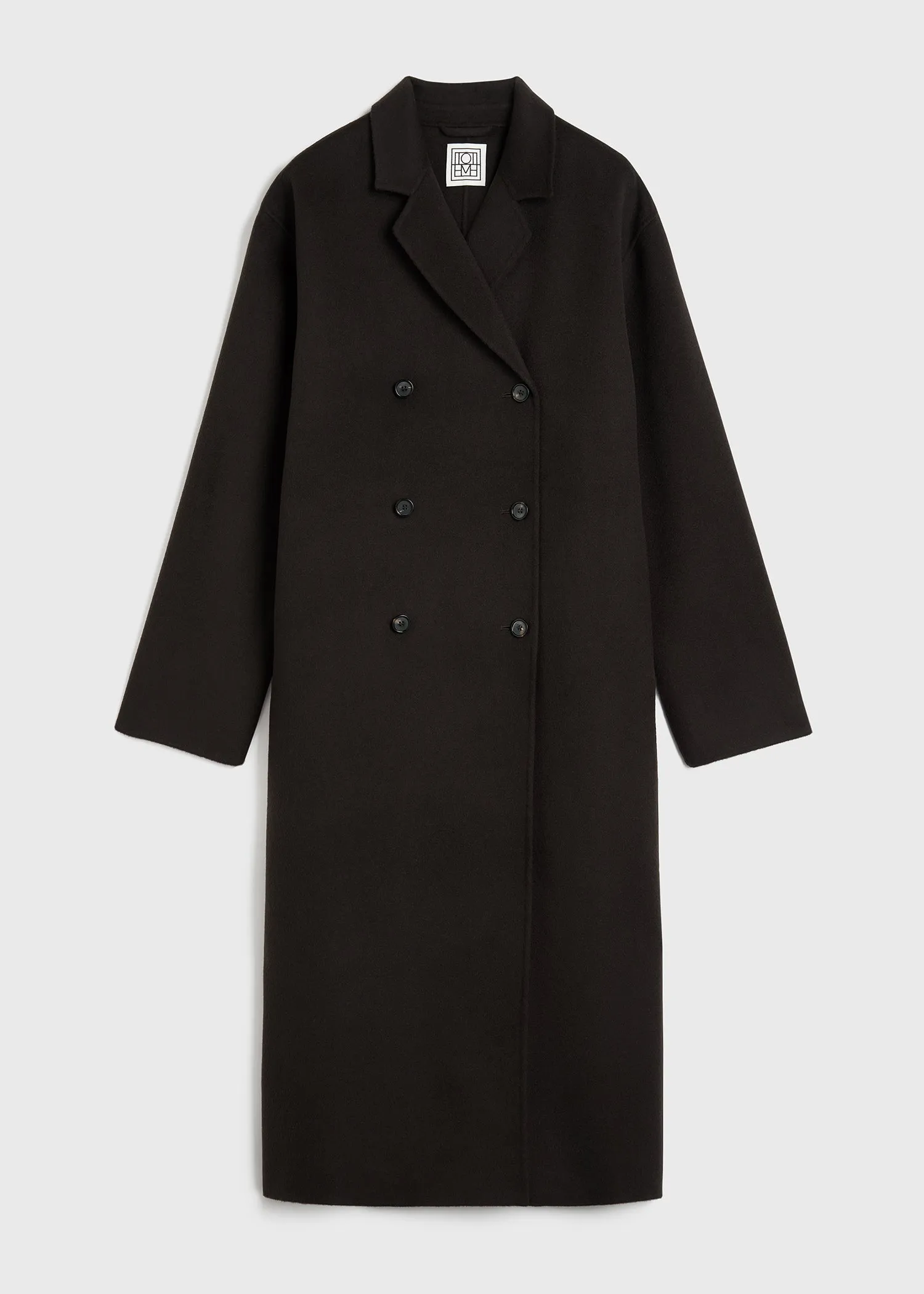 Signature wool doublé coat espresso sold by Toteme product image thumbnail 5